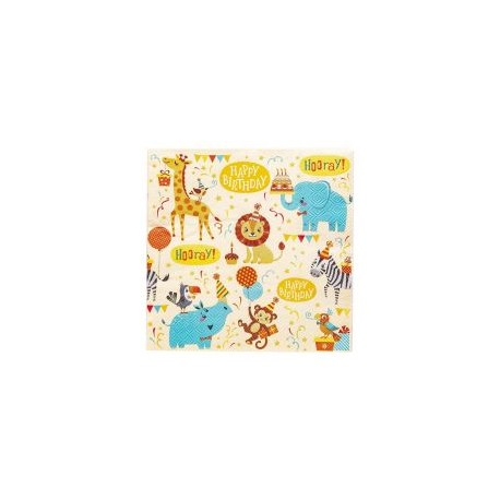 Servilleta papel 33x33 infant animales