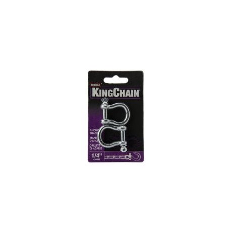 Grillete p/cadena de zinc 1/4" x 2 pc en tarjeta