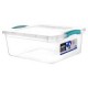 Caja organizadora traslucida de 15 lts con clip de seguridad