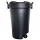 BOTE FRANKY NEGRO CON TAPA Y RUEDAS 120L