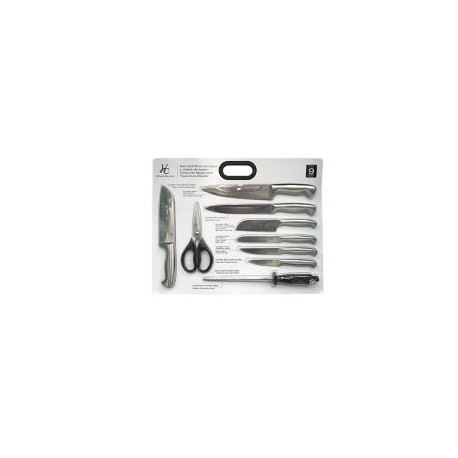 Set de cuchillos 9 piezas de acero inoxidable