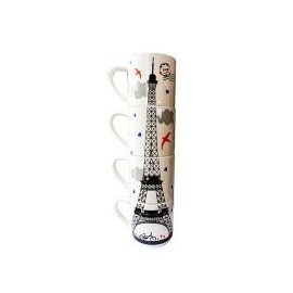 Set 4 tarros Eiffel Tower