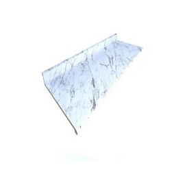 Cubierta ciega postformada nariz radial con respaldo calcutta marble semibrillante