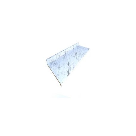 Cubierta ciega postformada nariz radial con respaldo calcutta marble semibrillante