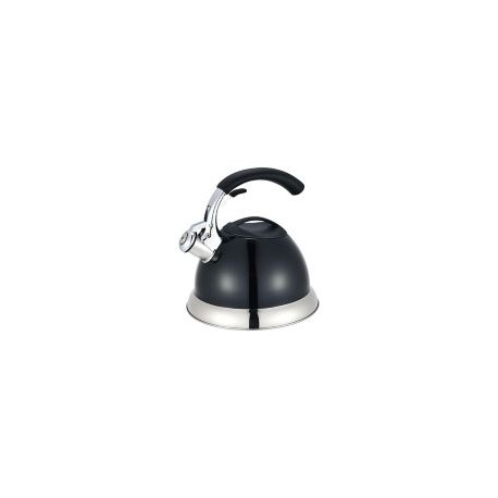 Tetera silbante acero negro 2.5 litros