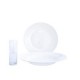 Vajilla 12 pzas españa blanca opal glass. Para 4 personas