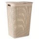 Cesto con tapa beige 46 x 35 x 64