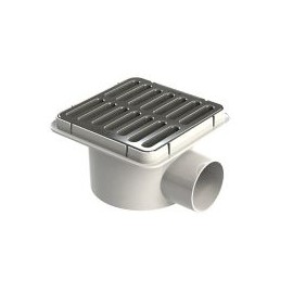 Coladera cuad salid lateral rejilla crom
