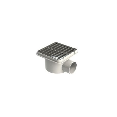 Coladera cuad salid lateral rejilla crom