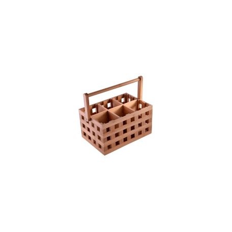 Canasta portacubiertos de bambú
