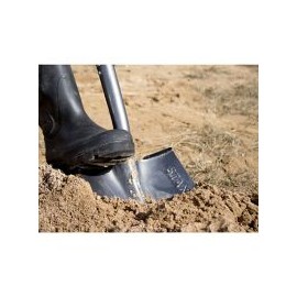 Pala redonda puño "D" plástico mango fibra vidrio