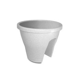 Maceta chica para barandal color marmol