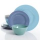 Vajilla Brist in Blue 12 piezas melamina