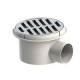Coladera salida lateral rejilla inox