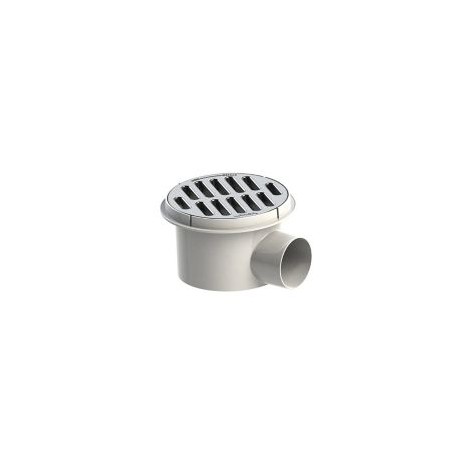 Coladera salida lateral rejilla inox
