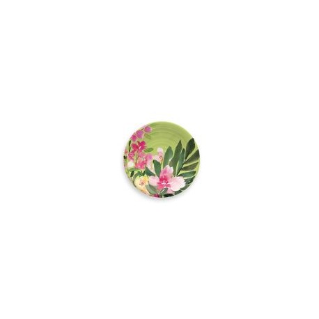 Plato ensalada melamina 21cm flor verde Fantasy Garden