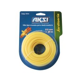 Hilo en cruceta para desbrozadora de 3.3 mm. x 12 m.