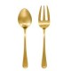 Set 2 pzs cubiertos dorados acero inoxidable