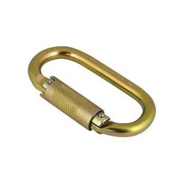 Mosquetón de acero c/seguro de 1/4 de vuelta