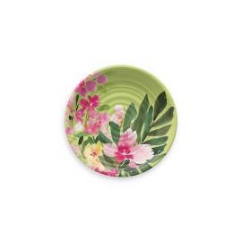 Plato trinche melamina 26c flor verde Fantasy Garden