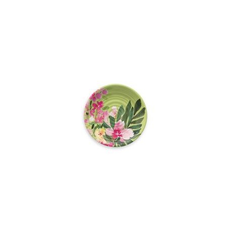 Plato trinche melamina 26c flor verde Fantasy Garden