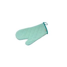 Guante 100% Algodón Rayas Blanco/Aqua