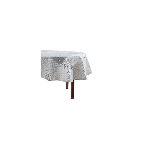 Mantel Redondo 1.80 Mosaico Gris