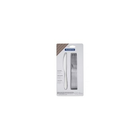 Set 12 cuchillos mesa acero inoxidable