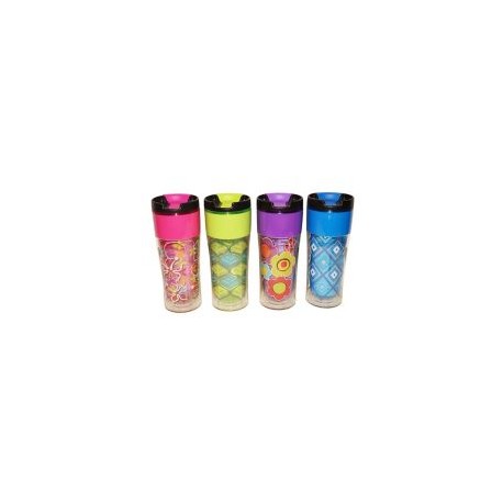 Vaso doble pared 414 ml color surtido