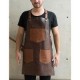 Mandil 100% piel chocolate bolsas brandy