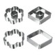 Set cortadores galletas 4 pzas acero inoxidable