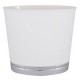 Bote de basura York cromo blanco