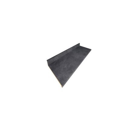 Cubierta ciega postformada nariz radial con respaldo black alicante semibrillante