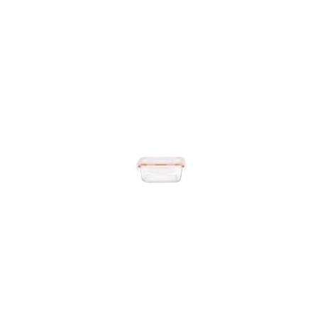 Contenedor vidrio clip cuadrado 330ml