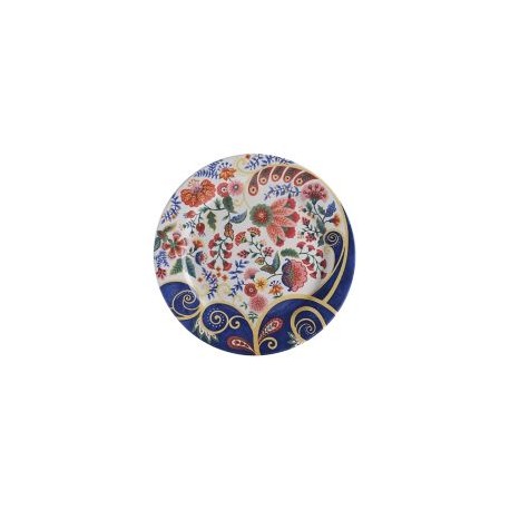 Plato 27.6Cm Flores Azul