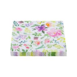 Servilleta papel 33x33 rosa mini flores
