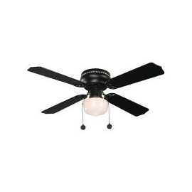 Ventilador 42" Labardi negro mate vidrio