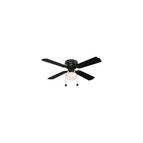 Ventilador 42" Labardi negro mate vidrio