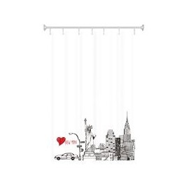 Cortina de baño vinil New York 180x180 cm