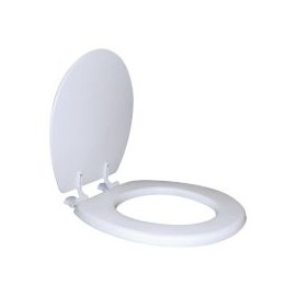 Asiento baño Acojinado liso blanco