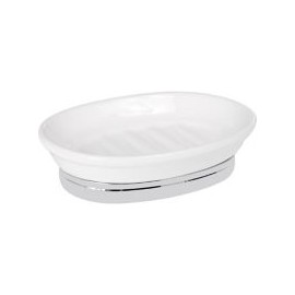 Jabonera York blanco cromo