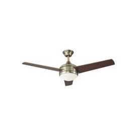 Ventilador 48" Lander 3aspas níquel led 17W cálida