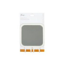 Espejo antiempañante blanco 16.5 x 16.5 cm