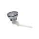 Botón sencillo cromado para descarga  de 38 o 48 mm.